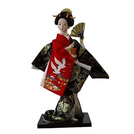 Fancy Pumpkin Japanese Dolls Geisha Girl Geiko Kimono Doll Home Decoration Art Collection, D-02