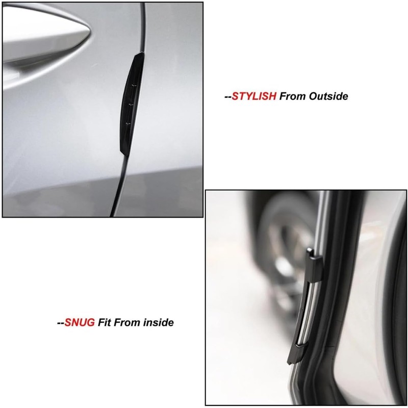 Wzenclave Protectores de Bordes de Puertas de Auto, 4 Piezas,