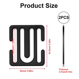 Ruayia Auto Sicherheitsgurt Clips, 2 Stück Metall Sicherheitsgurt einstellen Schnalle, Sicherheitsgurt Einstellclips, Universal Auto Gurtversteller, Schulter Locator Adjuster (Schwarz)
