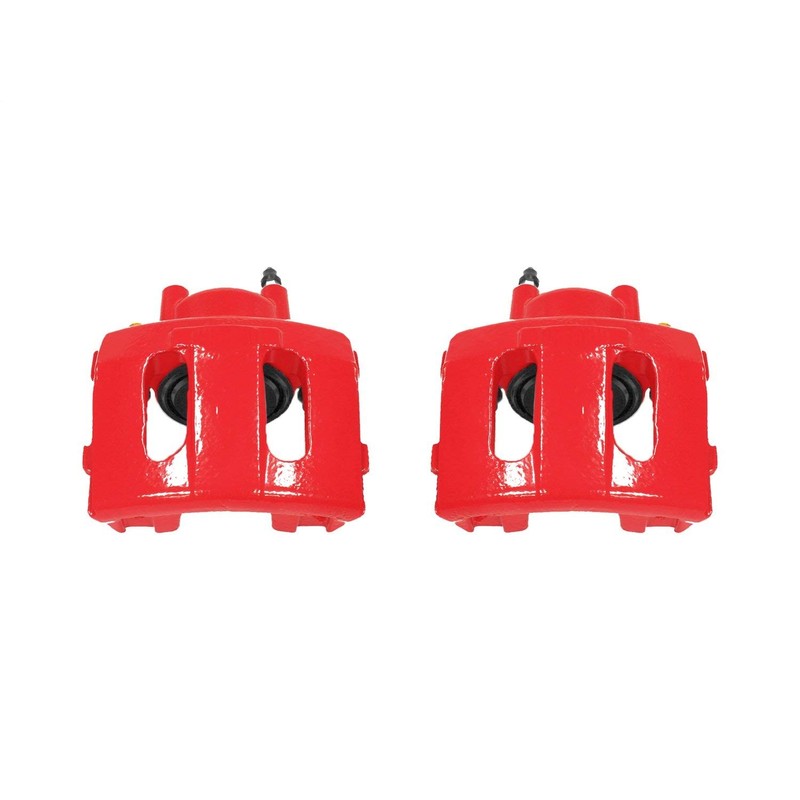 Power Stop S4339 Front Pair of High-Temp Red Powder Coated