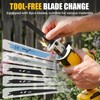 RAYLEEY Cordless Reciprocating Saw, Brushless Motor, 2x4000mAh Battery, 8 Saw