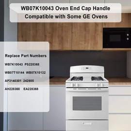 Oven End Cap Handle Part # WB07K10043 Replacement and Compatible with Some GE Range Oven Door Handle End Cap Replaces WB07K10043,WB07T10144,WB07X10132,WB7X10132,242805,AH228368,EA228368(White)