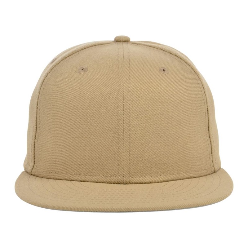 Lids Blank Full Court w/Colored Under Visor Fitted Cap Khaki/Grey