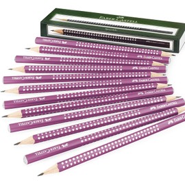 Faber-Castell Sparkle Pearl Graphite Pencil - Bordeaux Barrel - Pack of 12