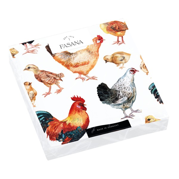 20 Napkins Happy Chickens and Chicks Animals Farm Easter Table