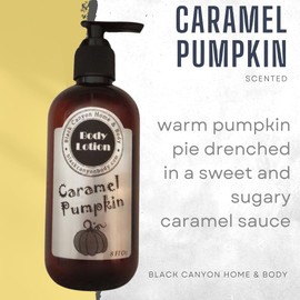 Black Canyon Caramel Pumpkin Scented Luxury Body Lotion with Lanolin and Jojoba Oil, 8 Oz