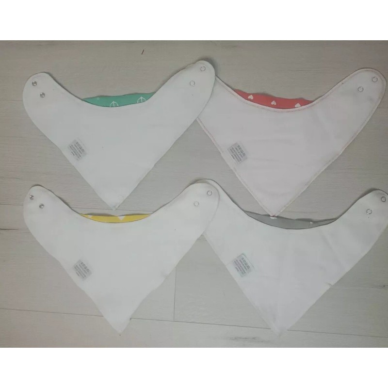 IfriTifli 4-Pack Unisex Baby Bandana Drool Bibs w/Snaps 100% Soft