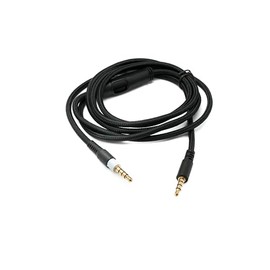System-S Audio Replacement Cable 150 cm AUX 3.5 mm Jack Braided Black for Hyperx Cloud Mix Alpha
