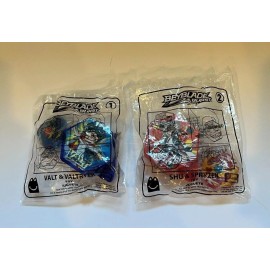 McDonald's McDonalds Happy Meal Toys BeyBlade Burst #1 Valt & Valtryek #2 Shu & Spryzen