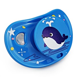 WhisperWilds Adult Sized Pacifier Whale Pattern Cute Printed Blue