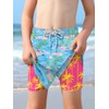 Big BoysSport Beach Quick DryDrawstring Board ShortsBlue Red FlamingoSwim Trunks14