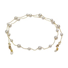 Ron's Optical Beaded Eyeglass Chain Holder, Face Mask Lanyard Holder, Fashion Lanyard Necklace, Paloma in Gold