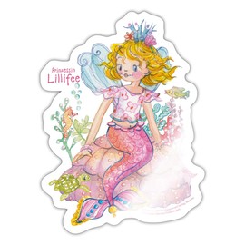 Spreadshirt Princess Lillifee Mermaid In The Sea Sticker, 10 x 10 cm, Glossy White