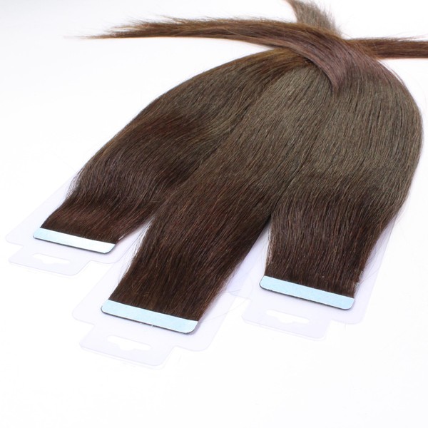 hair2heart Tape Extensions Echthaar glatt - 20 Tapes 2.5g 50cm