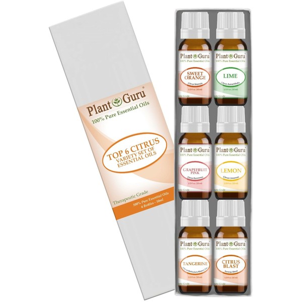 Citrus Essential Oil Set 6 -10ml 100% Pure Natural Therapeutic Grade Oils, Blend