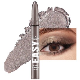 Melsintern Grey Eyeshadow Stick Makeup,Matte Cream Eye Shadow Pencil,High Pigmented Crease proof Glitter Eye Shadow Brightener Stick,Waterproof Long Lasting Eye Highlighter Crayon Eyeliner