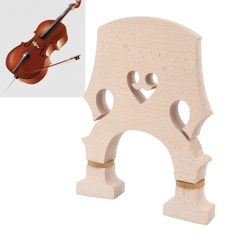 Violin Bridge Maple Wood Adjustable Brass Screw Double Bass Bridge