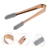 Mobestech 4pcs Ice Cube Tongs Stainless Steel Food Tongs Non-Slip