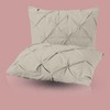 eBeddy Linens Silver Grey Pinch Pleated Pintuck Pillow Shams Set