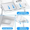 EVETTO Bed Desk for Laptop - Marble Pattern, Adjustable X-Large