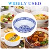 Kichvoe Blue and White Porcelain Bowl 8 Inch Oversize Chinoiserie