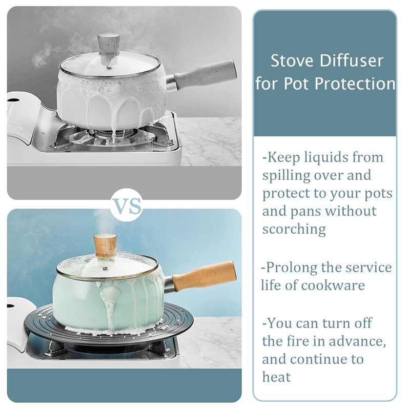 WUWEOT Gas Stove Diffuser Set of 2, 9.3'' & 11''