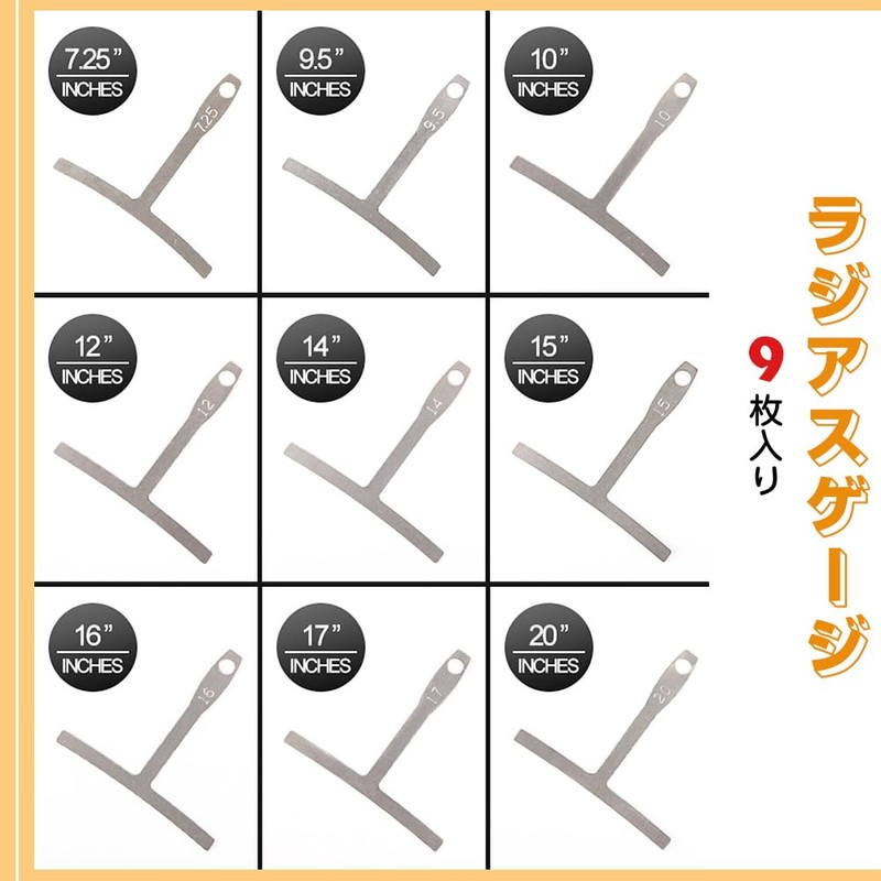 LIANHATA Radius Gauge, Earl Gauge, Set of 9, Guitar String