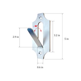 Hi-Flame 3 Pack of European Skull Wall Mount Bracket Hangers for Deer Mule Antelope Coyote & Small Game Animals - Complete with Simple & Easy Installation Kits (Stainless Steel - Silver), (LTZB-3S)