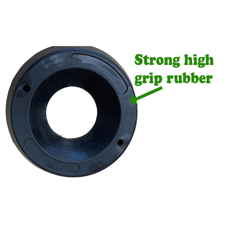 HowseHold Jockey Wheel Chock for Caravans and Trailers - Rubber