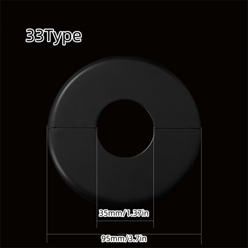 ABS Wall Split Flange Self-Adhesive Tape Round Escutcheon Plate Cover