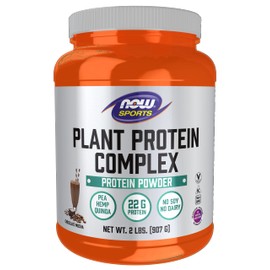 NOW Sports Nutrition, Plant Protein Complex 22 Grams, Chocolate Mocha Powder, 2-Pound