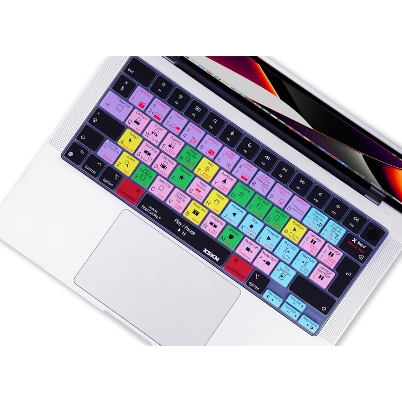 XSKN Final Cut Pro Shortcuts EU Version Silicone Keyboard Cover