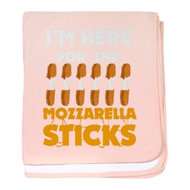 CafePress Mozzarella Sticks Cheese Lover Funny Baby Blanket, Super Soft Newborn Swaddle