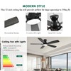NKPU 52inch Flush Mount Ceiling Fans with Lights and Remote
