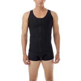 Underworks Mens Extreme Gynecomastia Chest Binder Vest Large Black