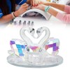 Nail Art Dappen Dish Swan Shape Crystal Cup Glass Acrylic