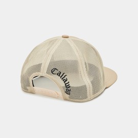 Callaway C25191103 Men's Flat Mesh Cap, Adjustable Size, Golf Hat, 1040_Beige, Free size