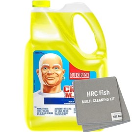 Multipurpose Cleaning System Bundle, 2 Items: 1 Microfiber Set & 176oz Cleaning Refill - Compatible w/Mr Clean All Purpose Cleaner Citrus Scent Multipurpose Cleaner/FloorCleaner For Mopping Solution
