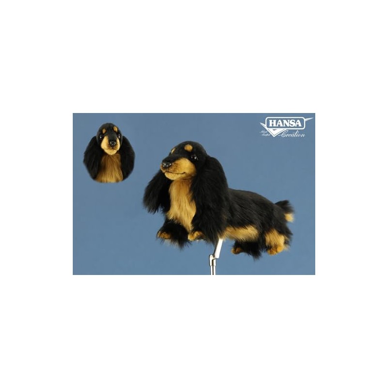 Hansa BH8365 Miniature Dachshund Long Hair Plush Head Cover for