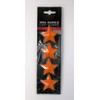 Set of 4 MSA Orange Stars (Fits All MSA Wheel