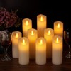 Antizer Flameless Candles Set of 9 Ivory Dripless Real Wax