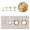 DEVPSISR 250pcs Grommets Eyelets,Copper Small Eyelets for Fabric,Leather,Curtains(Gold 3.1MM)