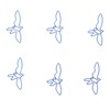 100pcs Blue Birds Paper Clips Creatively Cute Plated Metal Bookmark