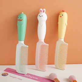 Soft and cute handle comb portable hairbrush - chicken / 말랑말랑 귀여운 손잡이 빗 휴대용 헤어브러쉬 - 닭