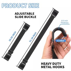 KANCOKIT Trash Can Locks for Animals, Adjustable Garbage Can Lid Locks Security Strap, Raccoon Bear Proof Trash Can Lock, Prevent Odor from Spreading, Fits Multiple Sizes Cans