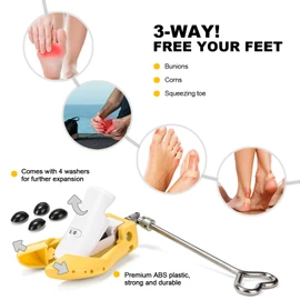 RIRPUAE Boot Stretchers for Cowboy Boots Thick Wide Feet, Adjustable Men Women Shoe High Instep & Width Toe Box Expander (Yellow, Men 7.5-13)