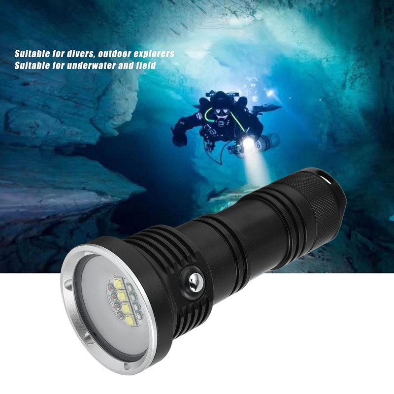 Diving Flashlight, 10000 100M Underwater Flashlight, 5 Modes LED Waterproof