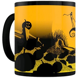 Nightmare Before Christmas Tasse Thermoeffekt/Farbwechsel (Graveyard Design) Tasse aus Keramik in einer Geschenkbox - Offizielle Merchandise