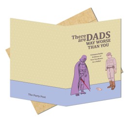 Fathers Day Funny Thank You Cards. Movie Inspired Jumbo 13x9 Greetings Card and Mailing Envelope Gifts for Best Dad. Hilarious Vaider & Luke Father Son Relationship. Large Prank Gag Print