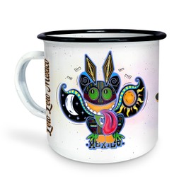 Lero Lero México - Pocillo/Taza de Peltre Personalizada - Alebrijes - Tazas Personalizadas con Nombre - Taza Sublimada - Taza con Inicial - 10 oz 300 ml - Perfecta para Regalo u Oficina.